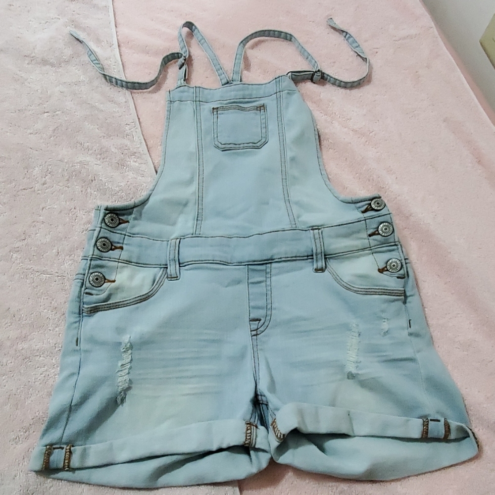 Jean short overalls